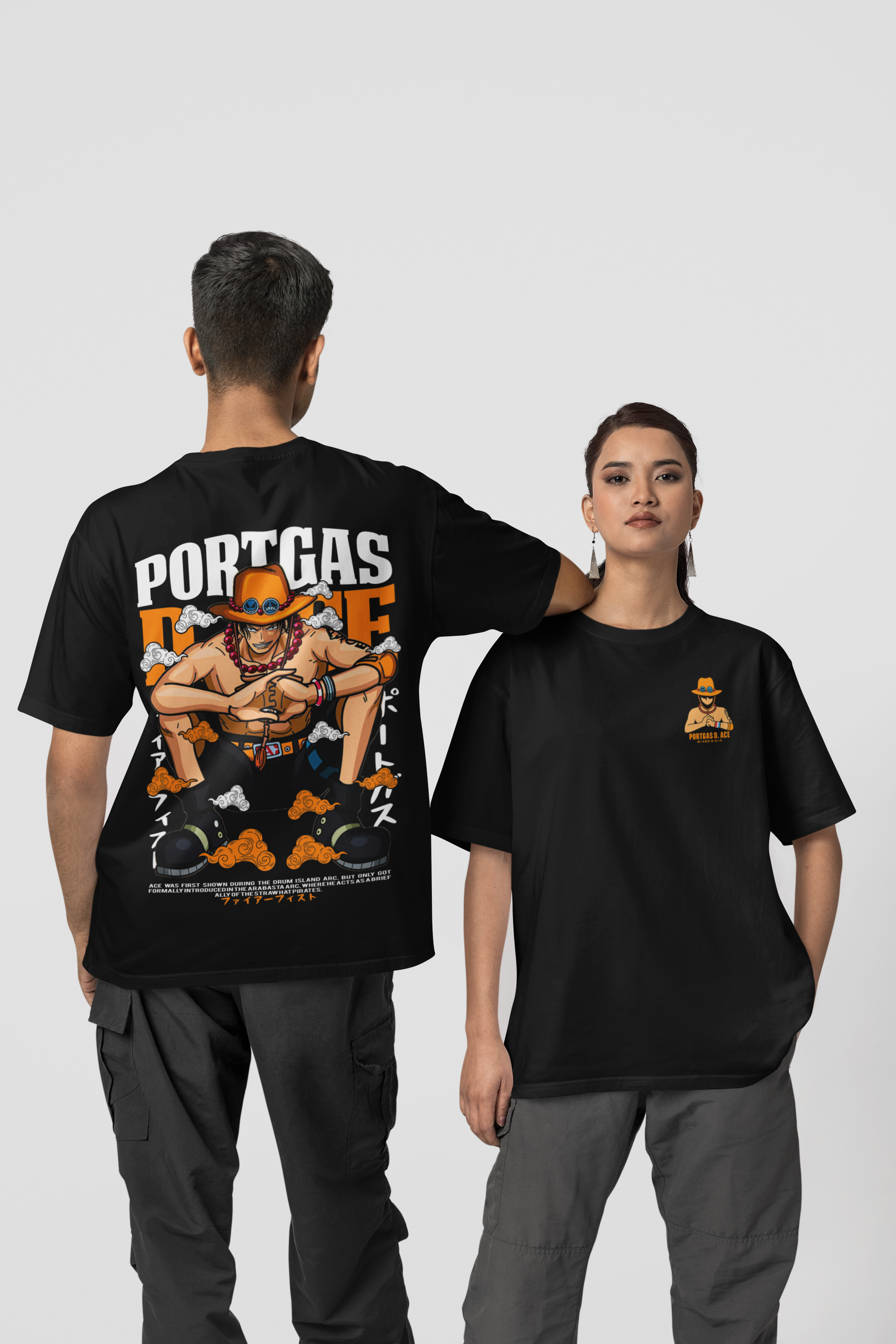 Portgas D. Ace Men’s Classic Oversized T-Shirt