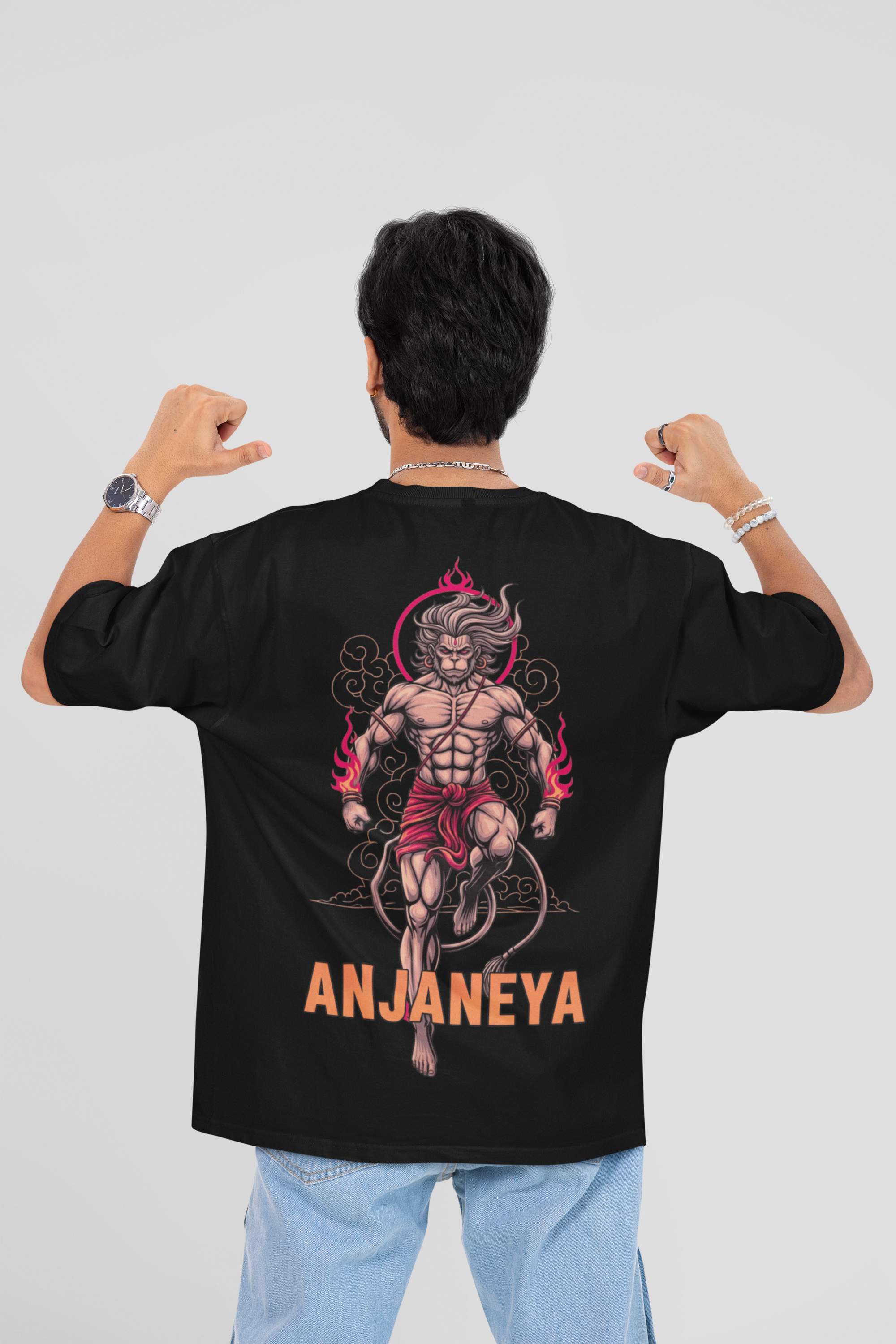 “Anjaneya” Men’s Classic Oversized T-Shirt Fabnerro