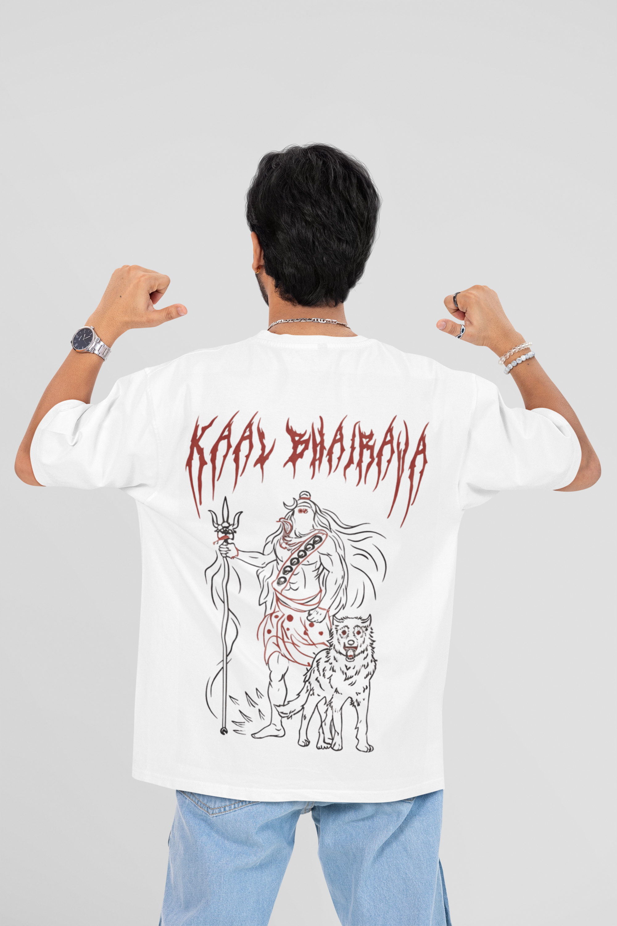 Kaal Bhairava Men’s Classic Oversized  240 GSM T-Shirt -  Fabnerro