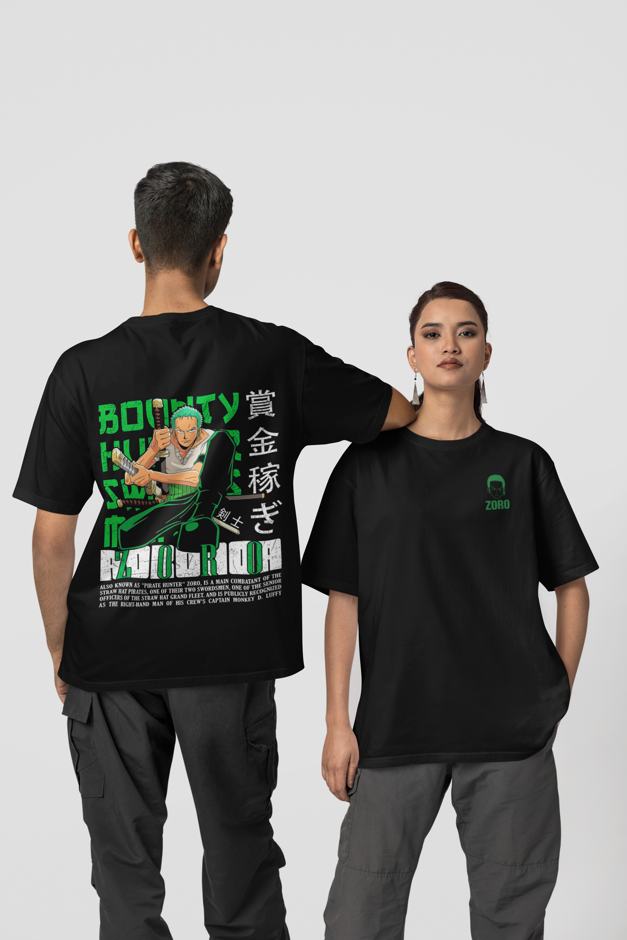Bounty Hunter Zoro 240 GSM Men’s Classic Oversized T-Shirt- Fabnerro