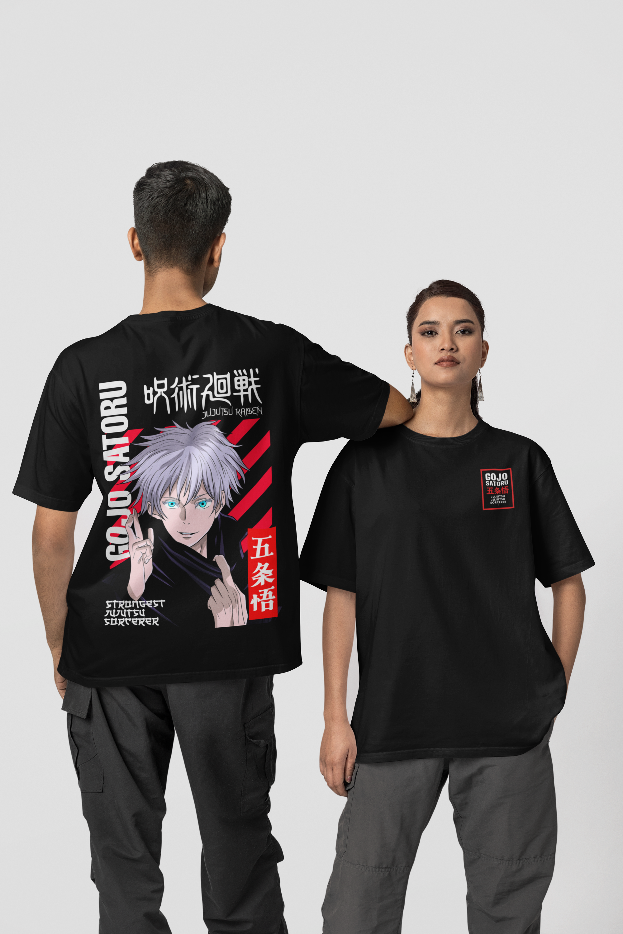 Gojo Satoru 240 GSM Men’s Classic Oversized T-Shirt - Fabnerro
