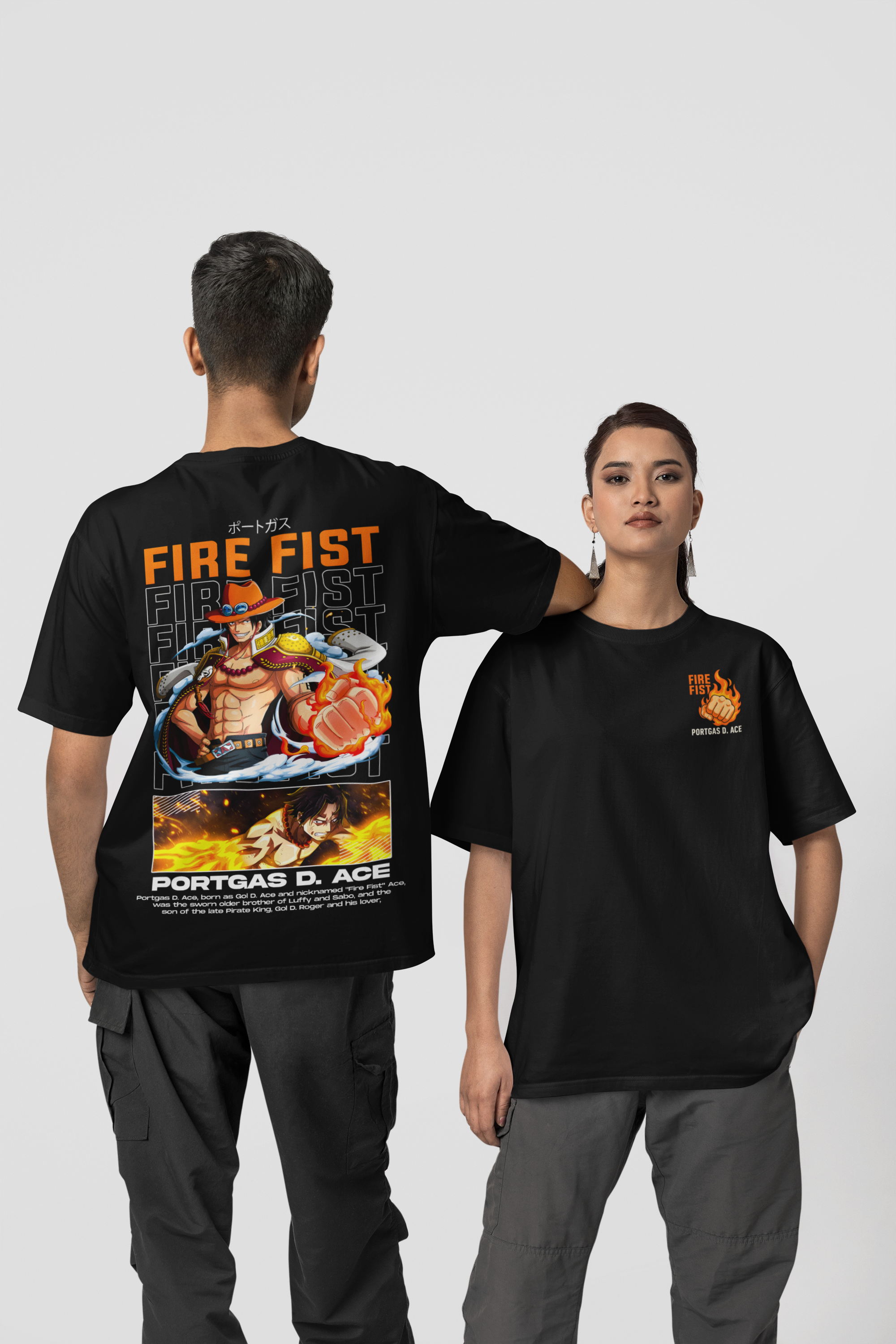 Fire Fist Ace Unisex Classic Oversized 240 GSM T-Shirt