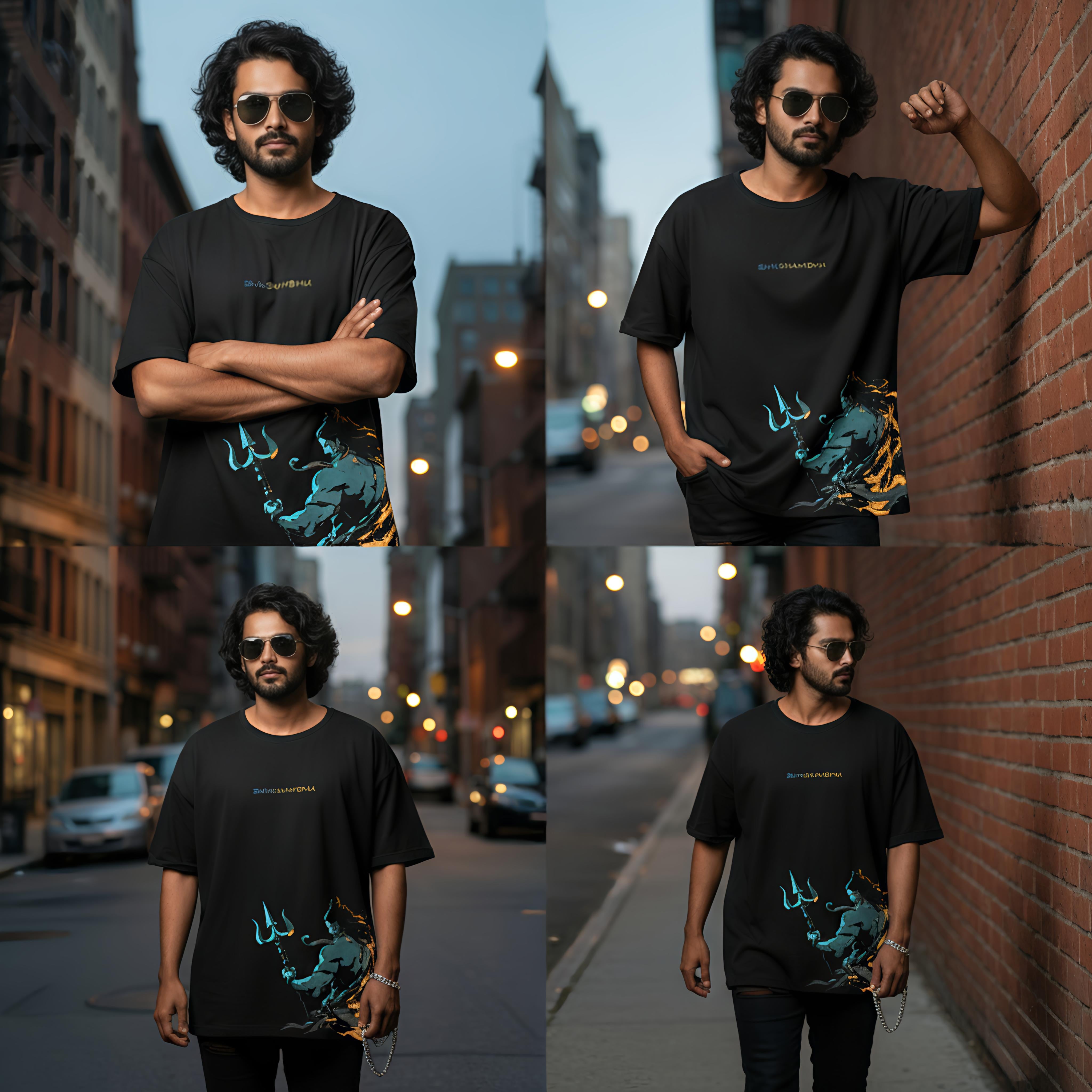 🔥 Shiv Shambhu Streetwear Tee – Power of Trishul in Style